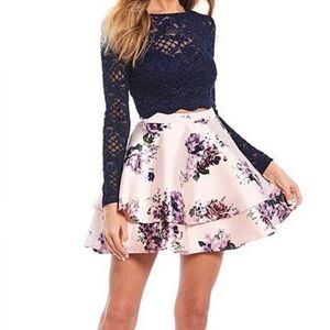 Elegant Floral Lace Prom Dress